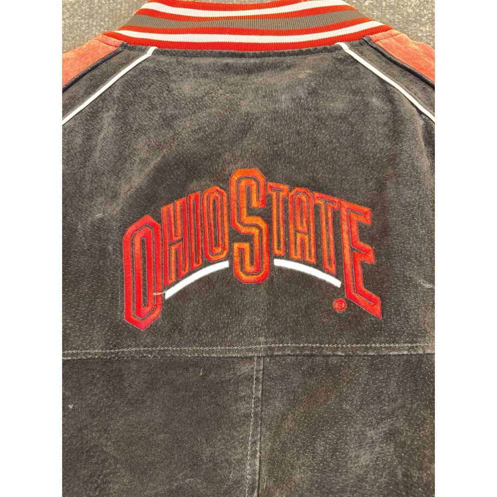 Ohio State Buckeyes Varsity Jacket Men's Size XL Suede Quilted Full Zip - Picture 8 of 14